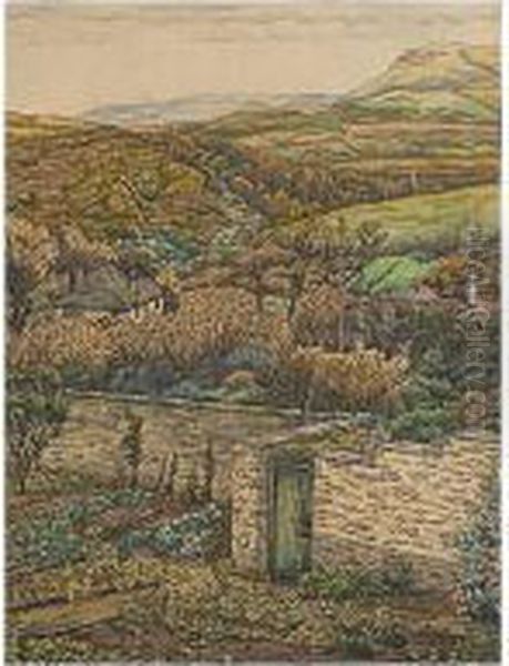 Beany Cliff - Boscastle Oil Painting by Charles Ginner