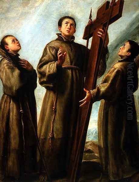 The Franciscan Martyrs in Japan Oil Painting by Juan Carreno De Miranda