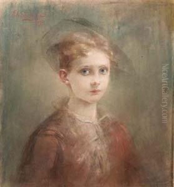 Ritratto Di Bambino Oil Painting by Edoardo Gioia