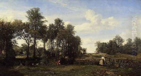 The Beaujon Garden Oil Painting by Nicolas Louis Cabat