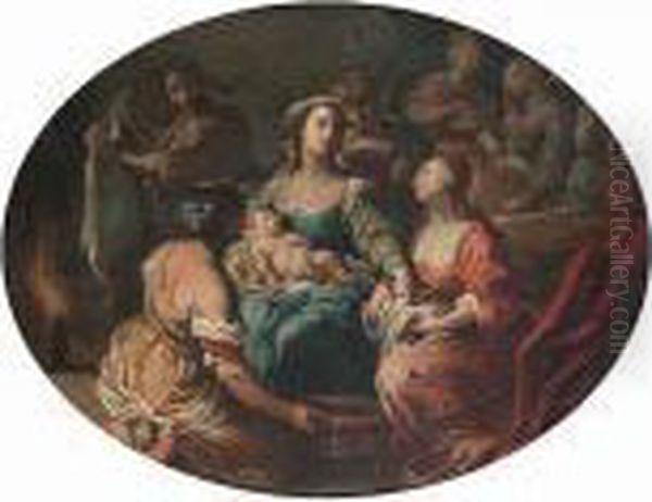 The Birth Of The Virgin Oil Painting by Antonio Gionima