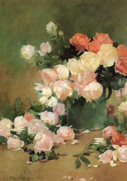 Roses Oil Painting by Emil Carlsen