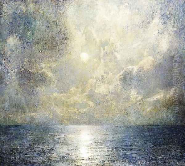 Moonlilt Seascape Oil Painting by Emil Carlsen