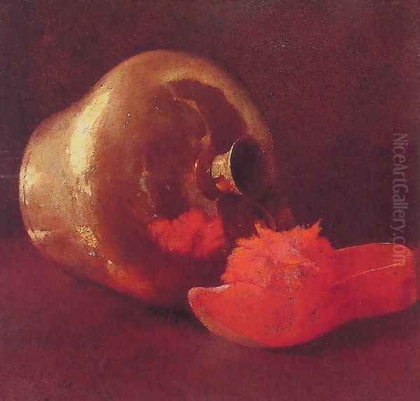 Ruby Reflection Oil Painting by Emil Carlsen