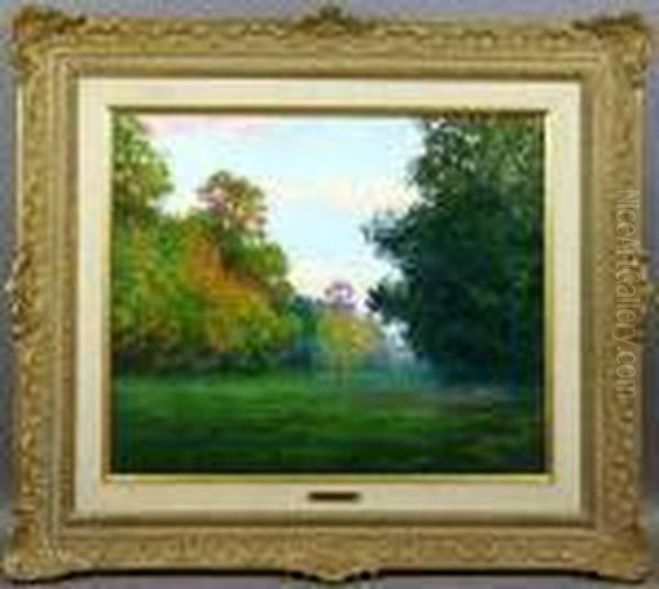 Landscape Near Versailles Oil Painting by Leon Giran-Max