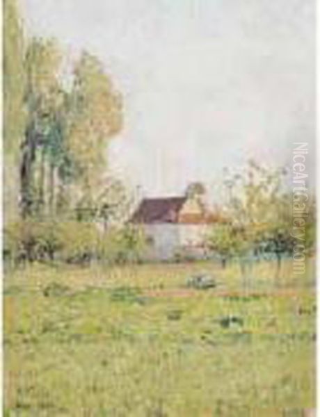 Paysage, 1892. Oil Painting by Leon Giran-Max