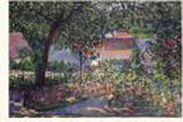 Jardin Fleuri Oil Painting by Leon Giran-Max