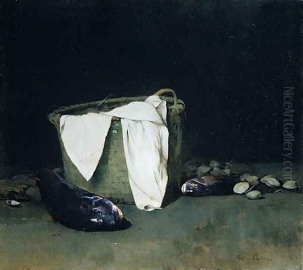 Blackfish and Clams Oil Painting by Emil Carlsen