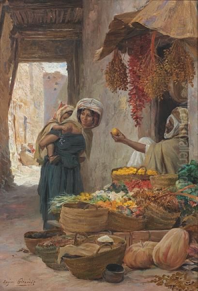 The Fruit Seller Oil Painting by Eugene-Alexis Girardet