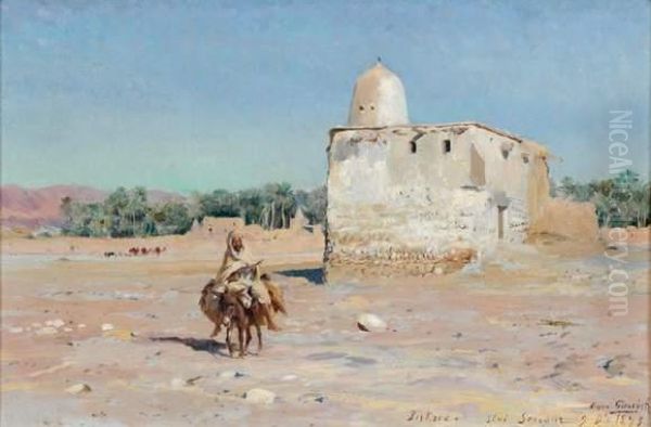 Biskra Oil Painting by Eugene-Alexis Girardet