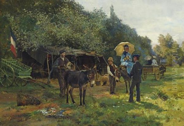 Excursion D'ete Oil Painting by Eugene-Alexis Girardet