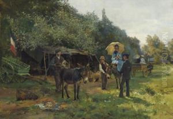 Excursion D'ete Oil Painting by Eugene-Alexis Girardet