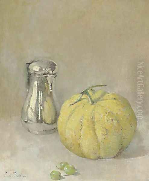 Silver and Gray Oil Painting by Emil Carlsen