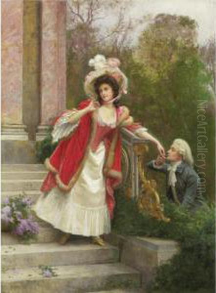 The Lovers Oil Painting by Jules Girardet