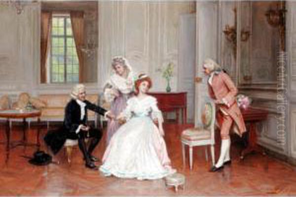 The Welcome Visitor Oil Painting by Jules Girardet