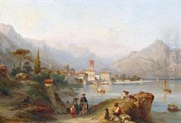 Blick Auf Riva Am Gardasee Oil Painting by Karl Girardet