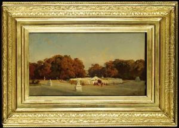 La Tente D'abd-el-rhaman Chef De
 L'armee Marocaine Exposee Au Jardin Des 
Tuileries Oil Painting by Karl Girardet