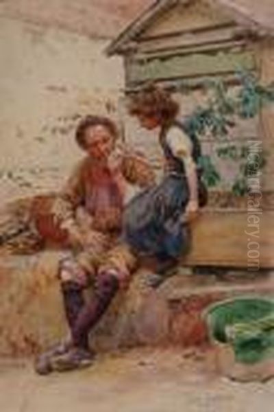 Le Vieil Homme Et L'enfant Oil Painting by Leon Girardet