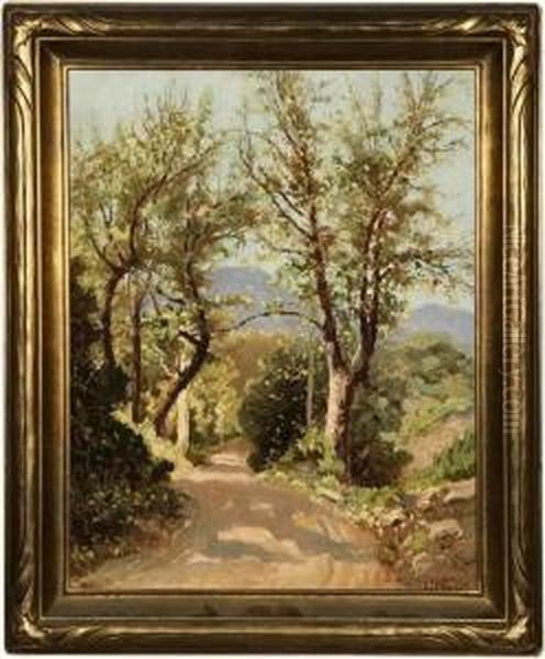 Mountain Road Oil Painting by Frank J. Girardin