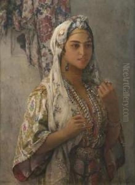 Marocaine Aux Bijoux Oil Painting by Louis-Auguste Girardot