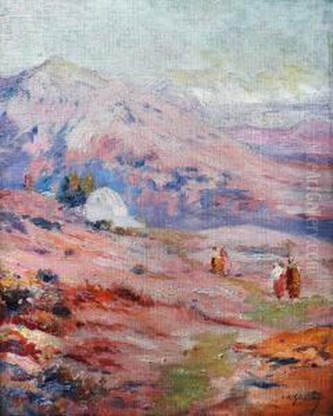 Dans Lesmontagnes Roses, Maroc Oil Painting by Louis-Auguste Girardot