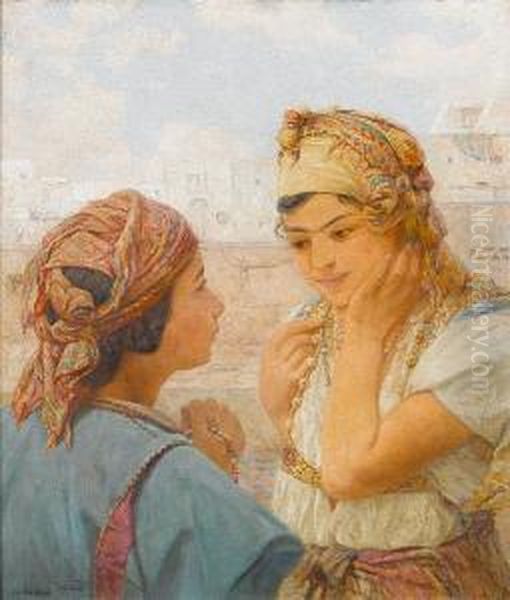 Confidences Oil Painting by Louis-Auguste Girardot