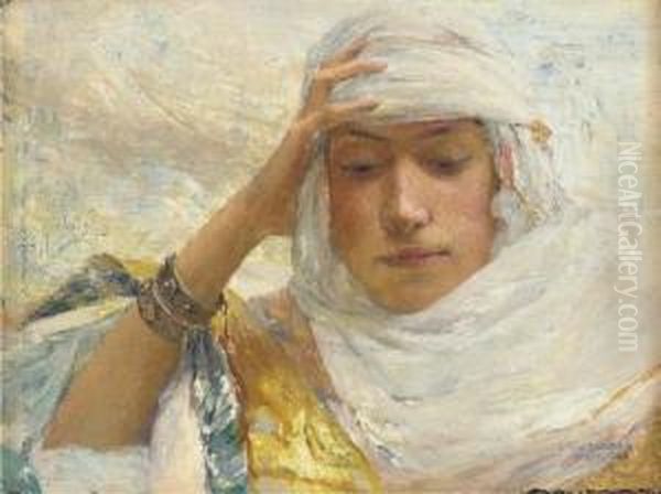 Contemplation Oil Painting by Louis-Auguste Girardot