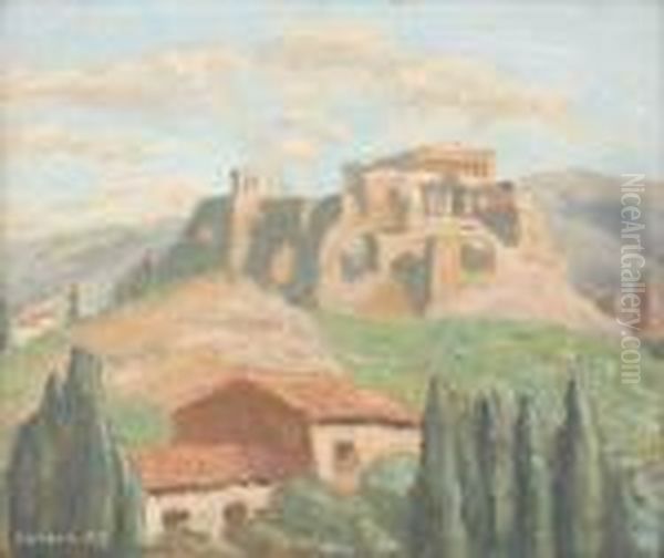 L'acropole,1931 Oil Painting by Pierre Paul Girieud