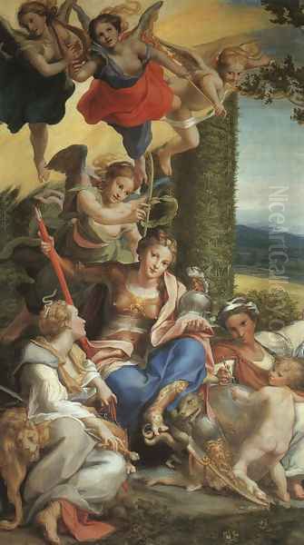 Allegory of the Virtues, c.1529-30 Oil Painting by Antonio Allegri da Correggio