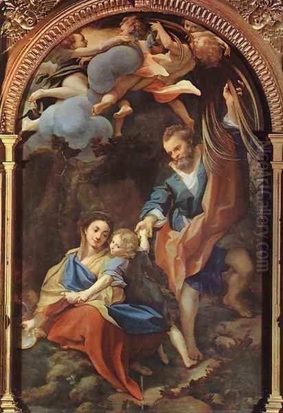 Madonna della Scodella 1525 Oil Painting by Antonio Allegri da Correggio