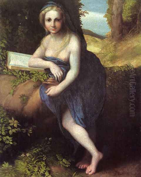 The Magdalene, c.1518-19 Oil Painting by Antonio Allegri da Correggio