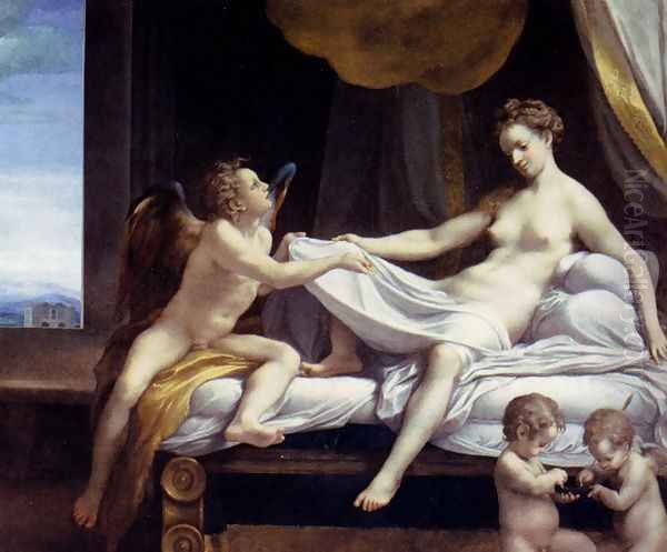 Jupiter and Io Oil Painting by Antonio Allegri da Correggio