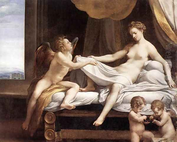 Danae Oil Painting by Antonio Allegri da Correggio