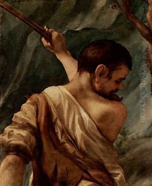 Martyrdom of four Saints, detail Oil Painting by Antonio Allegri da Correggio