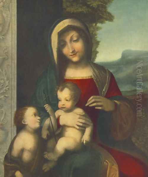 Madonna Oil Painting by Antonio Allegri da Correggio