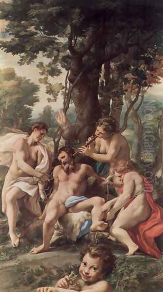 Lasterallergorie Oil Painting by Antonio Allegri da Correggio