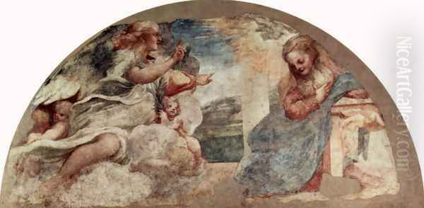 Proclamation, Fragment Oil Painting by Antonio Allegri da Correggio