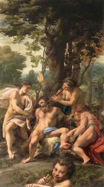 Allegory of Vices Oil Painting by Antonio Allegri da Correggio