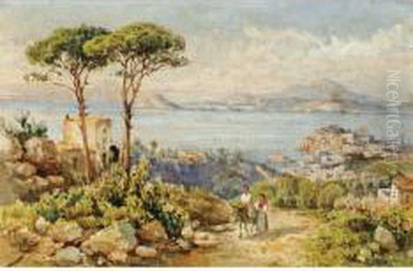 Veduta Del Golfo Di Pozzuoli Dalle Alture Oil Painting by Guglielmo Giusti