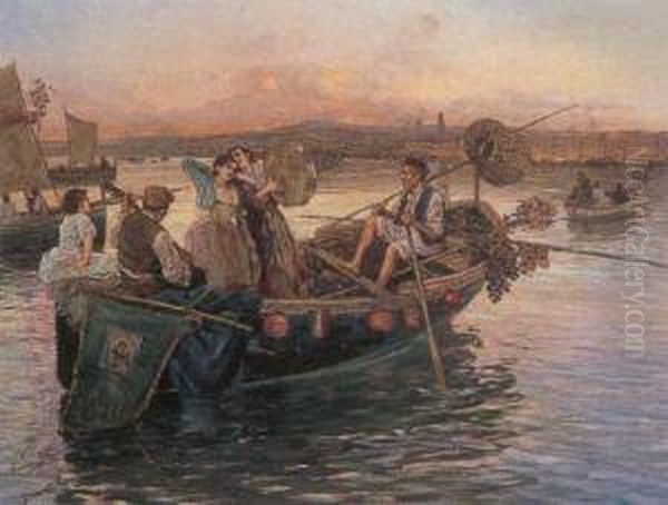 Venetian Serenade Oil Painting by Fausto Giusto