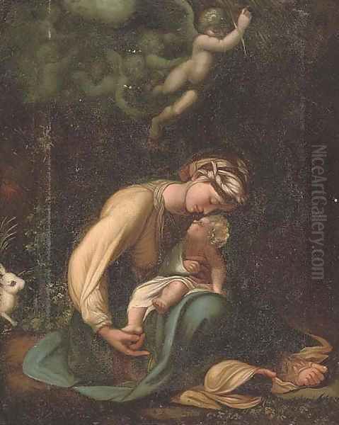 La Zingarella Oil Painting by Antonio Allegri da Correggio