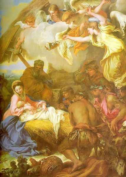 Adoration of the Shepherds Oil Painting by Giovanni Benedetto Castiglione