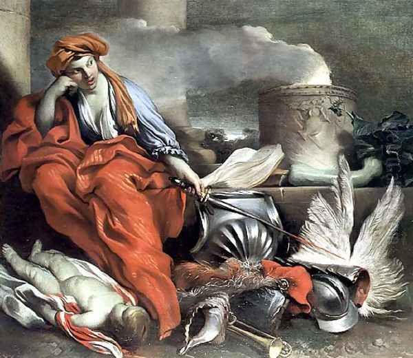 Medea Oil Painting by Giovanni Benedetto Castiglione