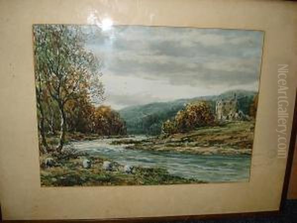 River Scene Oil Painting by John Hamilton Glass