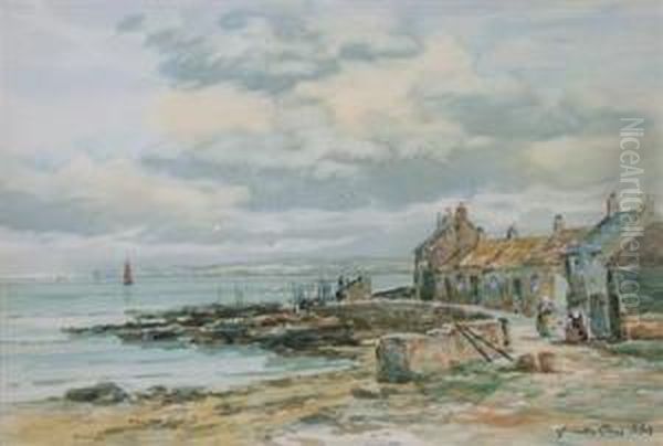 Drying Out The Nets Oil Painting by John Hamilton Glass