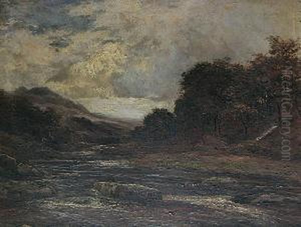 On The Spey Oil Painting by John Hamilton Glass