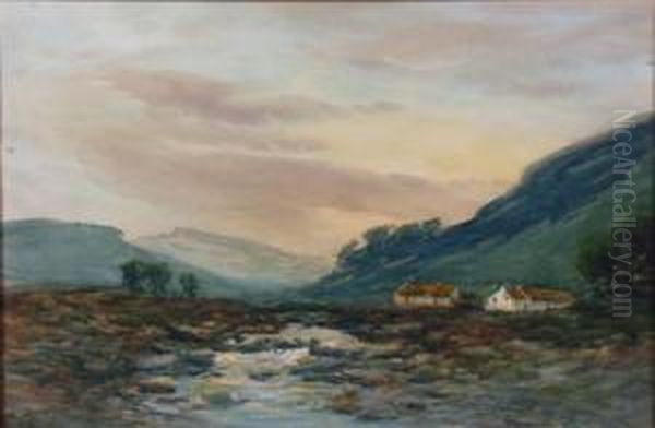 Perthshire Farm, Evening Oil Painting by John Hamilton Glass