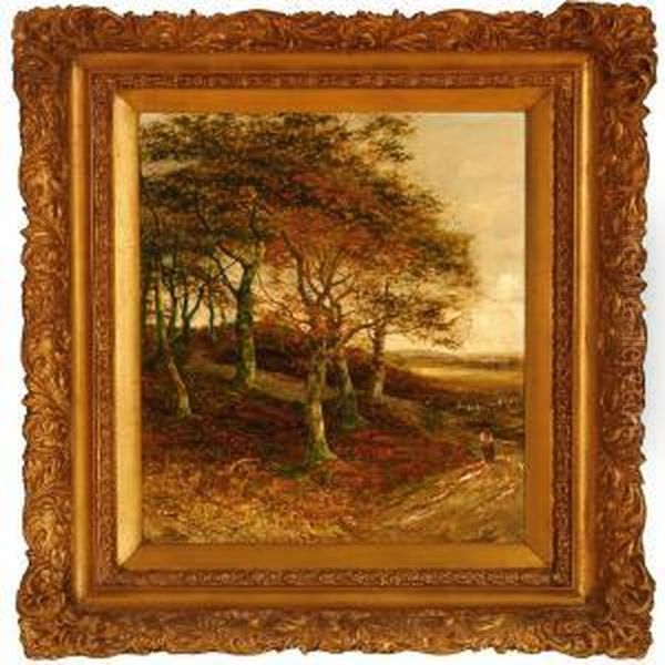 A Pair Of English Landscapes Oil Painting by John Hamilton Glass