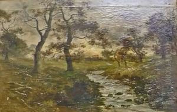 Landscape With A River. Oil Painting by John Hamilton Glass