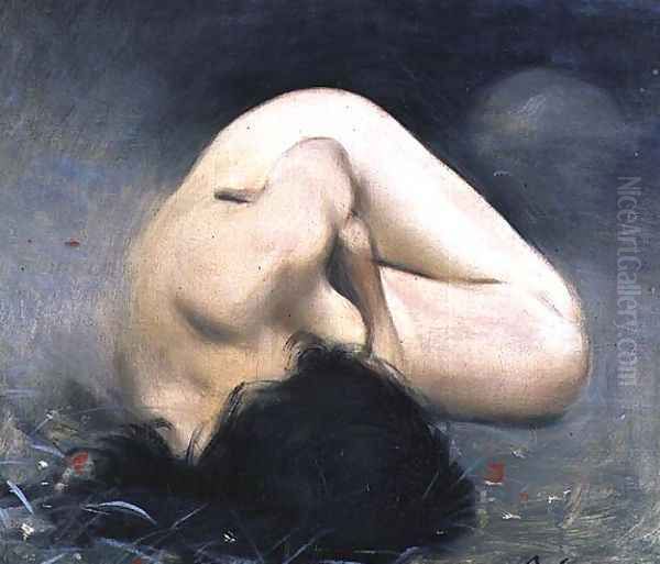 Nude Woman Oil Painting by Ramon Casas